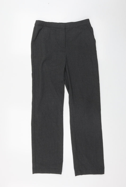 Very Boys Grey  Polyester Chino Trousers Size 12-13 Years  Regular Zip