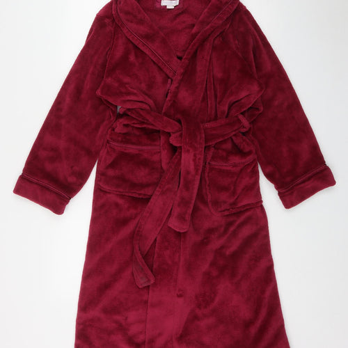 Carole Hochman Womens Red  Polyester Top Robe Size M  Tie