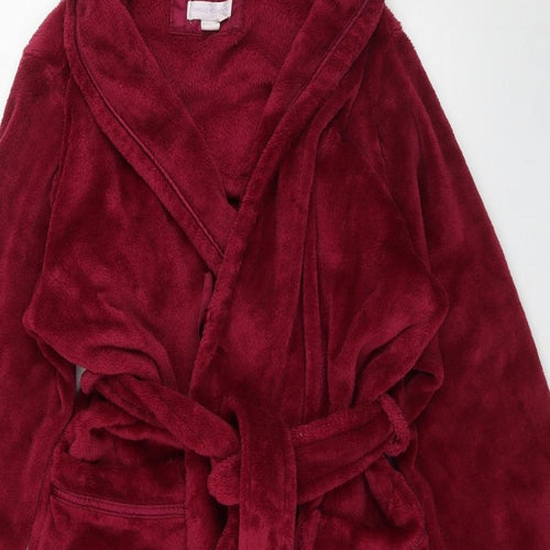 Carole Hochman Womens Red  Polyester Top Robe Size M  Tie