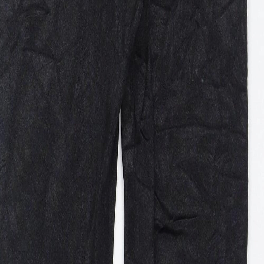 Topshop Womens Black  Nylon Capri Leggings Size 10 L30 in