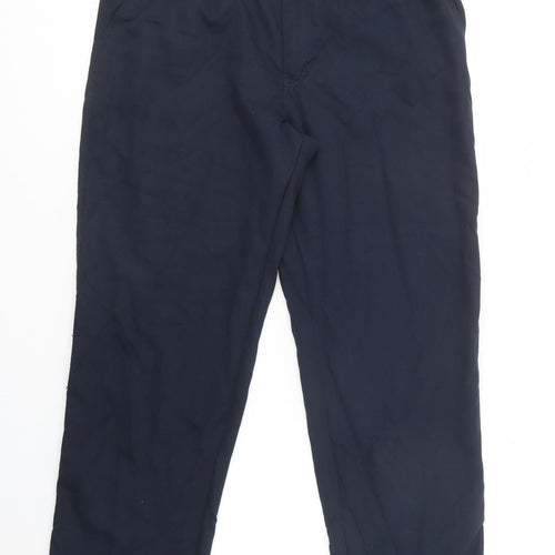 Dunlop Mens Blue  Polyester Chino Trousers Size 36 in L31 in Regular Button