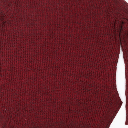 Mossimo Womens Red Round Neck  Acrylic Pullover Jumper Size S