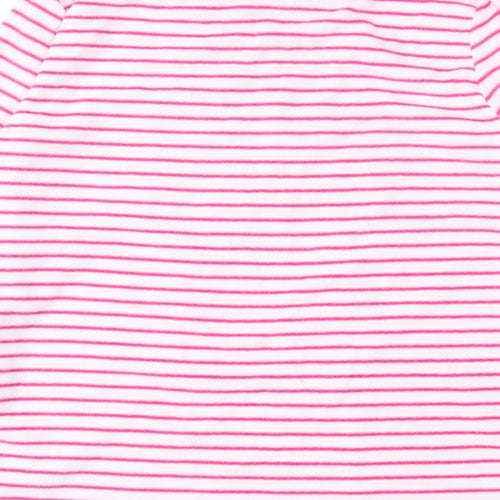Primark Womens White Striped Polyester Top Pyjama Top Size M