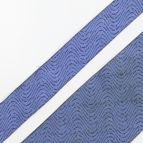 Simon Carter Mens Blue Geometric Silk Pointed Tie One Size