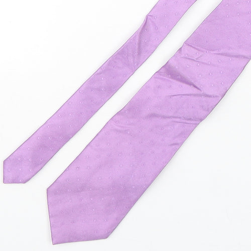 Hawes & Curtis Mens Purple Polka Dot Silk Pointed Tie One Size