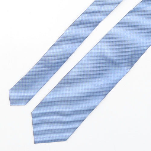 Douglas Mens Blue Striped Silk Pointed Tie One Size