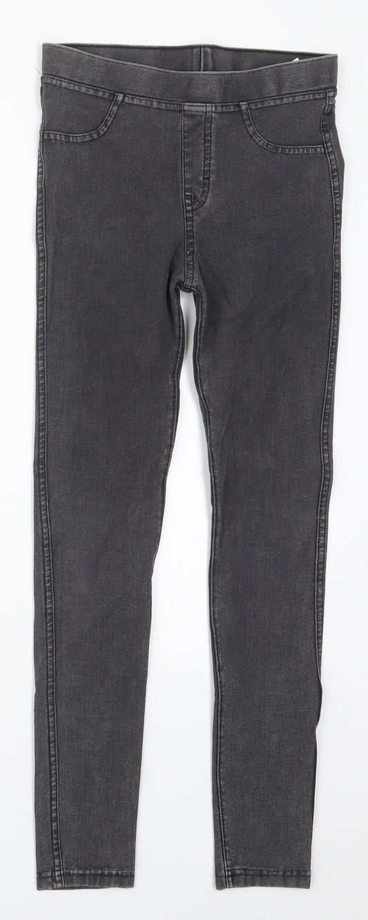 H&M Girls Grey  Cotton Jegging Jeans Size 11 Years  Regular