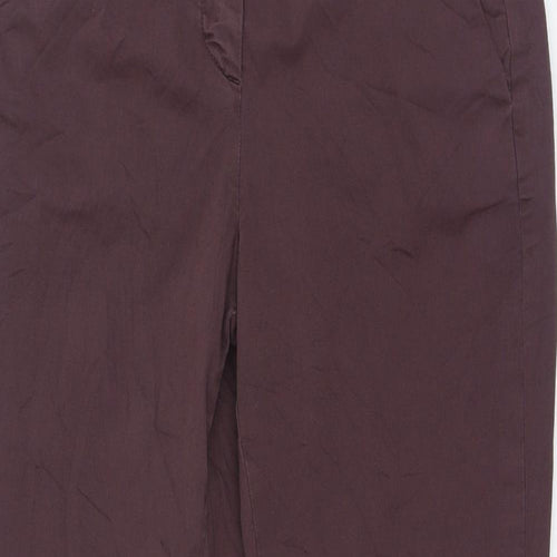 Seasalt Womens Purple  Polyester Carrot Trousers Size 10 L26 in Regular Zip