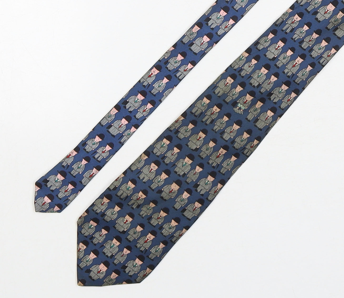 Tie Rack  Mens Multicoloured Geometric Silk Pointed Tie One Size - Ian Heath Characters