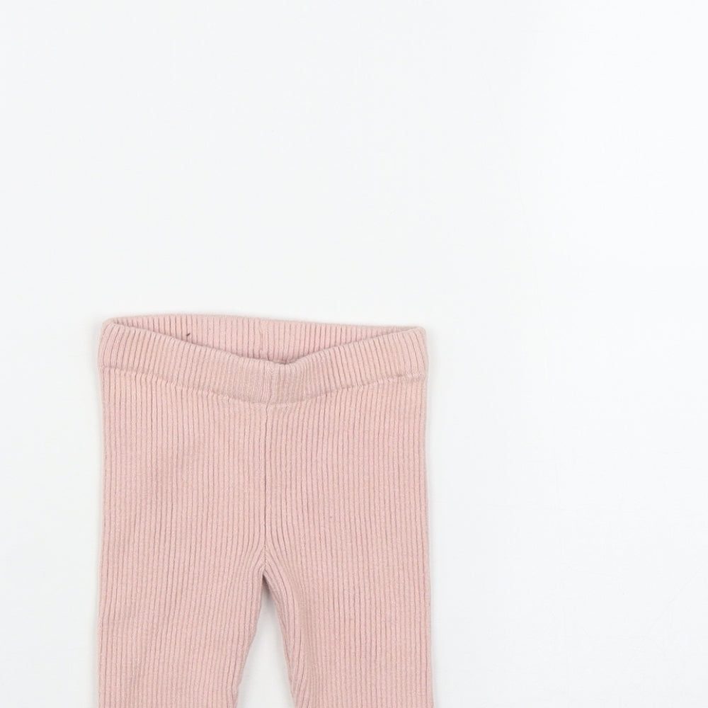 Primark Girls Pink  Viscose Jegging Trousers Size 3-4 Years  Regular