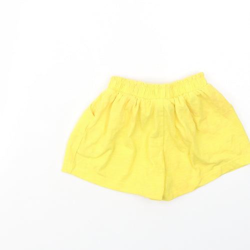 TU Girls Yellow Batik Polyester Bermuda Shorts Size 2-3 Years  Regular Drawstring