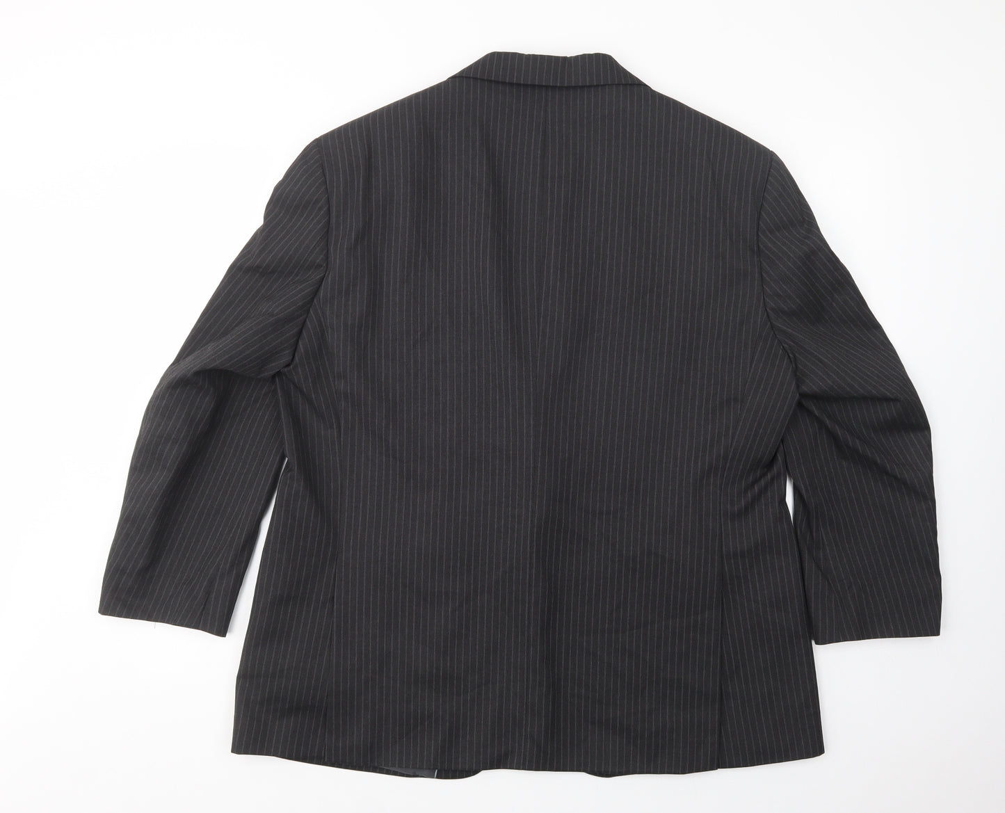 Impressions Mens Grey Striped  Jacket Blazer Size L  Button