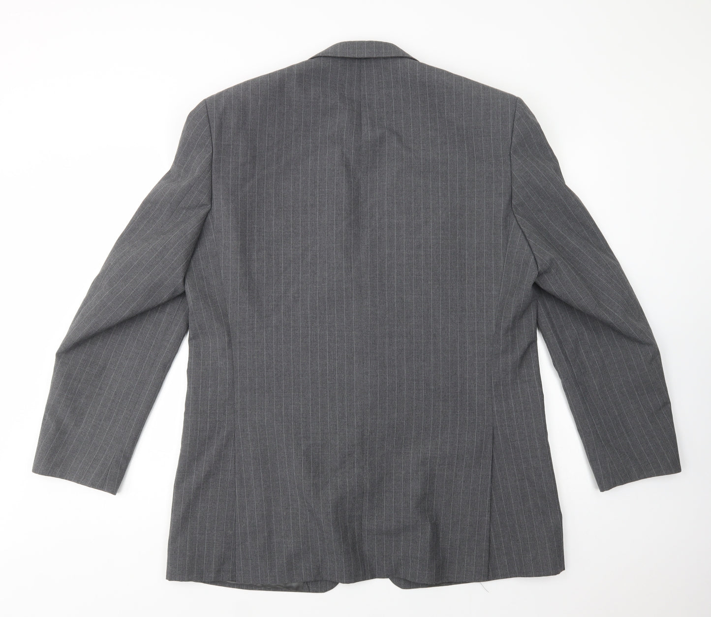 Scott International Mens Grey Striped  Gilet Blazer Size L  Button