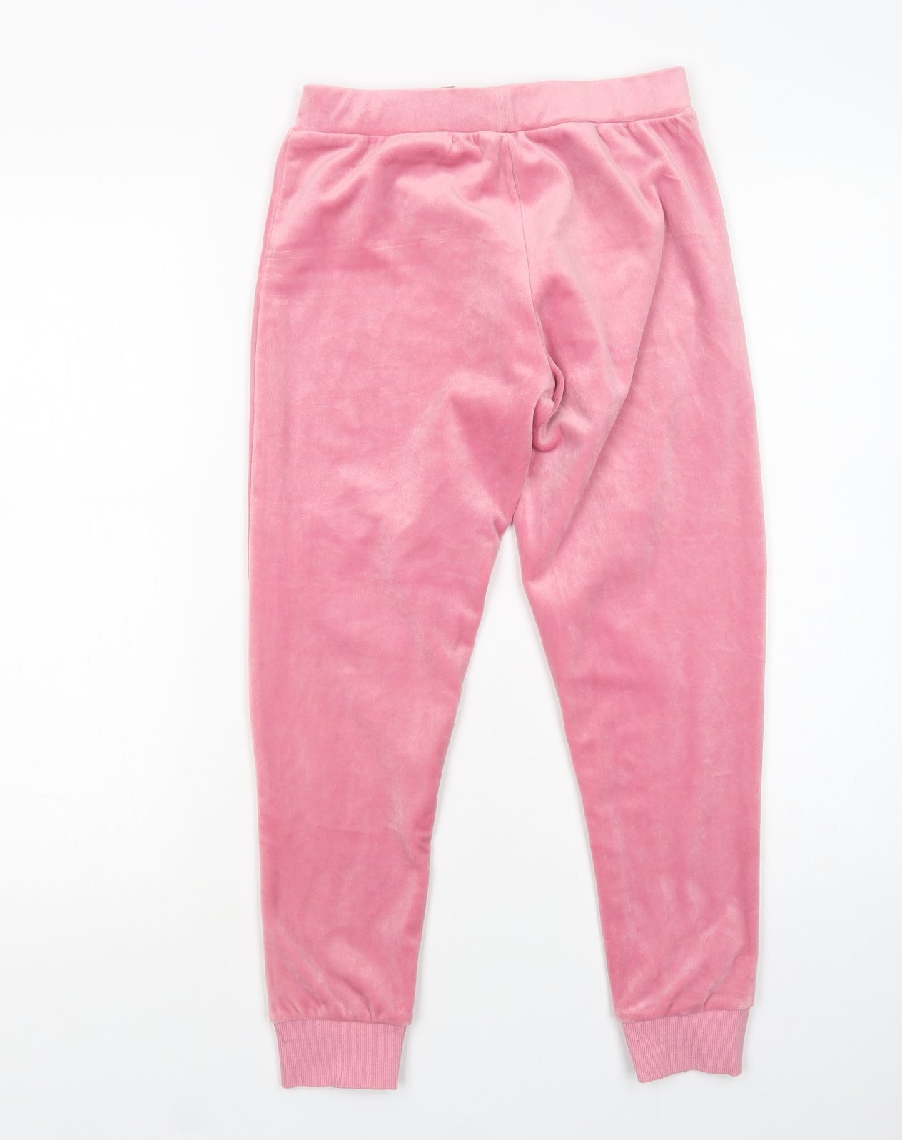 Dunnes Stores Girls Pink  Polyester Jogger Trousers Size 10-11 Years  Regular Drawstring