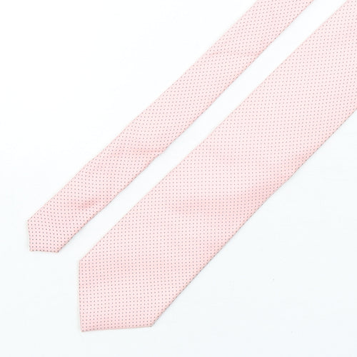 Tie Rack  Mens Pink Polka Dot Silk Pointed Tie One Size