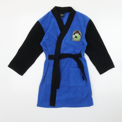Cartoon Network Boys Blue Solid Polyester  Robe Size 7-8 Years  Tie - Ben10