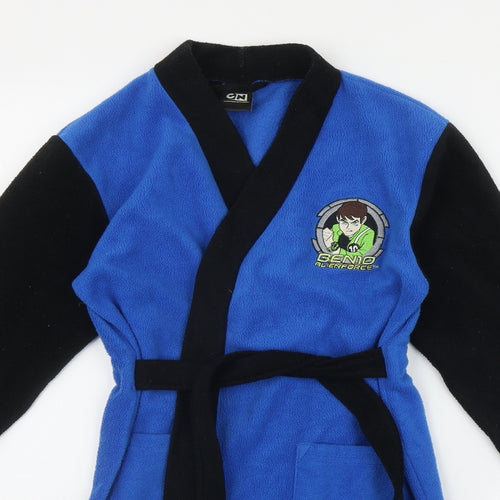 Cartoon Network Boys Blue Solid Polyester  Robe Size 7-8 Years  Tie - Ben10