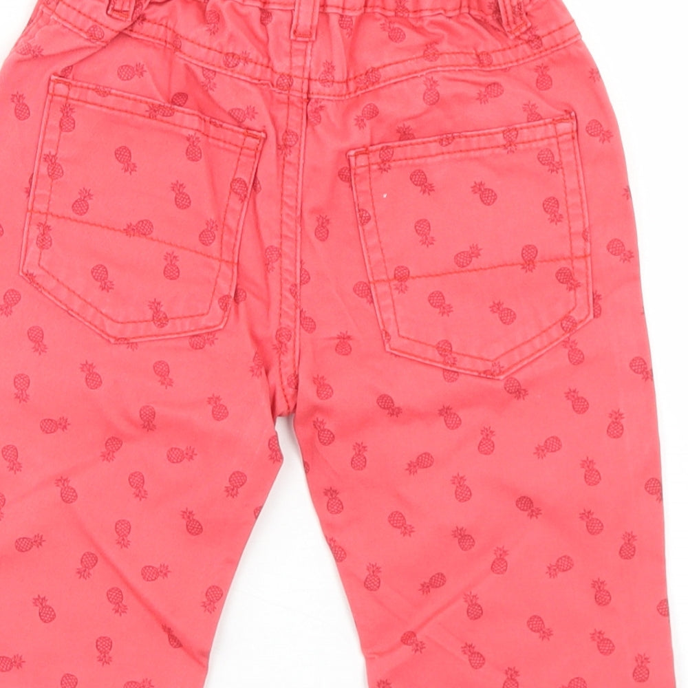 Dunnes Stores Boys Pink Geometric Cotton Chino Shorts Size 3-4 Years  Regular  - Pineapple Print