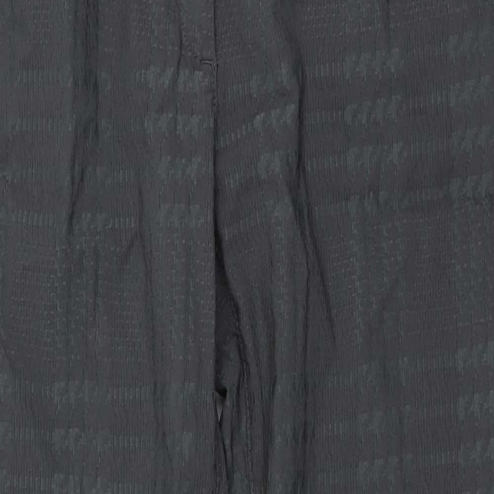 Masai Mens Grey Plaid Viscose Trousers  Size L L29 in Regular Zip