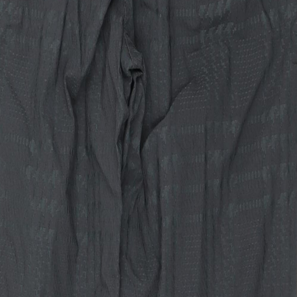 Masai Mens Grey Plaid Viscose Trousers  Size L L29 in Regular Zip