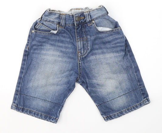 George Boys Blue  Cotton Cropped Jeans Size 4-5 Years  Regular Button