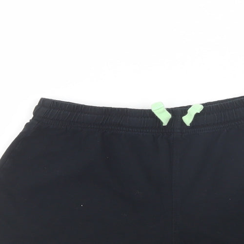 Marks and Spencer Boys Black  Cotton Sweat Shorts Size 7-8 Years  Regular Drawstring - Gamer