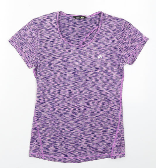 F&F Womens Purple  Polyester Basic T-Shirt Size S Round Neck Pullover