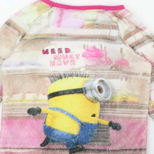 George Girls Pink Solid Polyester Top Pyjama Top Size 4-5 Years   - Despicable Me