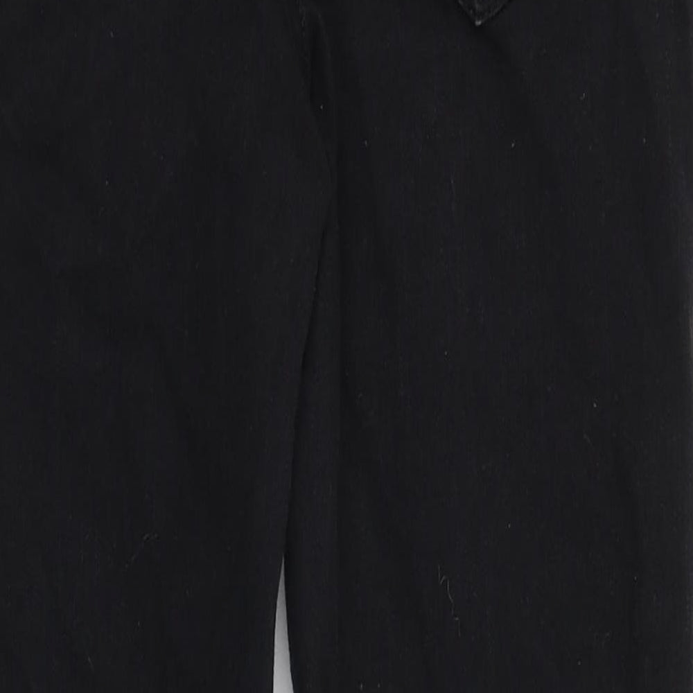 Miss Selfridge Girls Black  Cotton Straight Jeans Size 10 Years L24 in Regular Zip