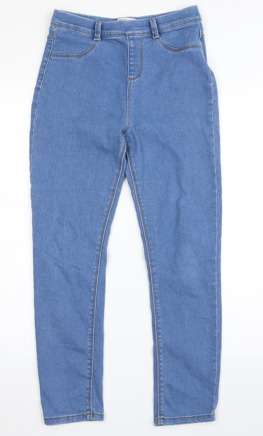 Denim & Co. Girls Blue  Cotton Jegging Jeans Size 12-13 Years  Slim