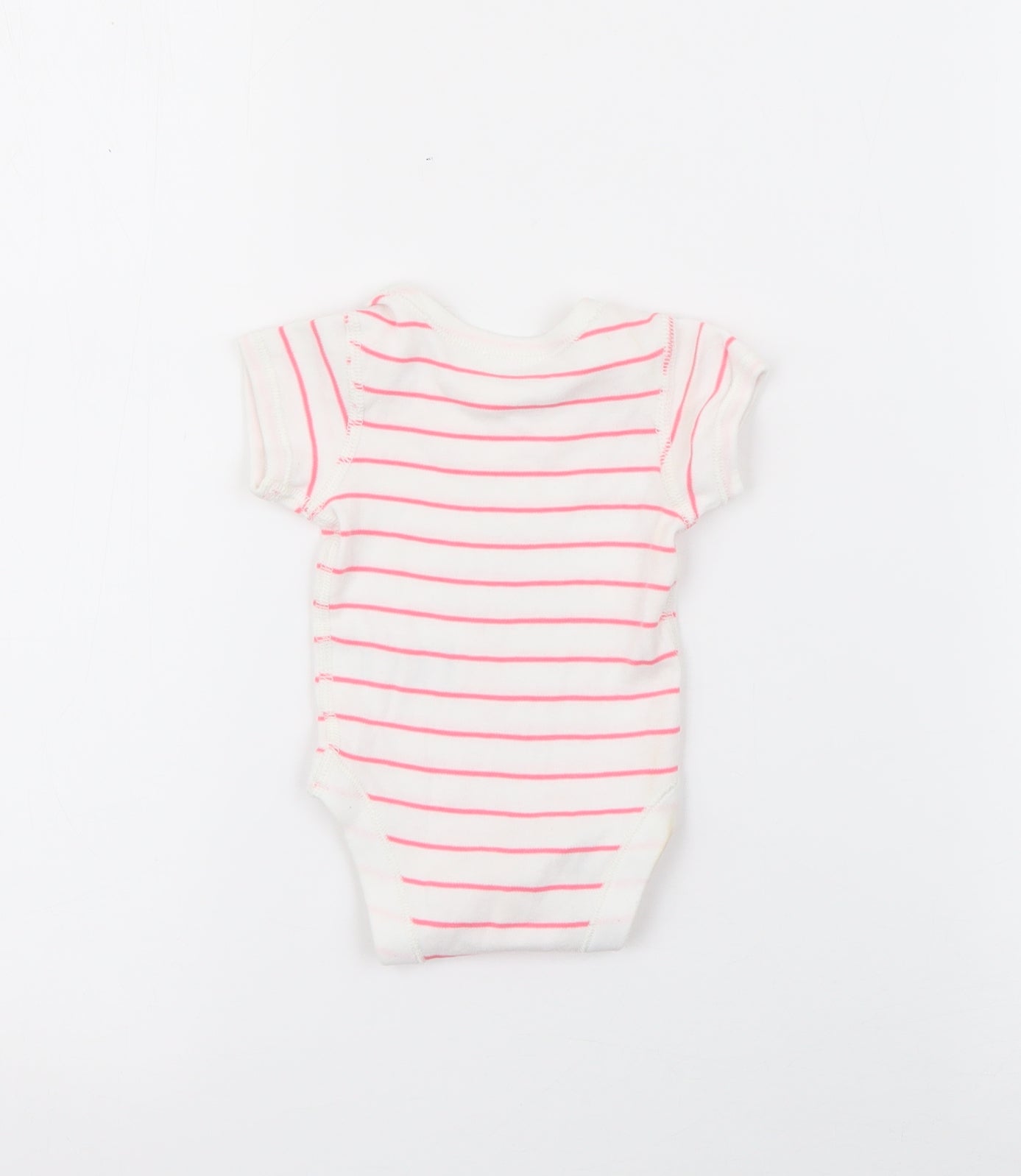 Marks and Spencer Baby White Striped Cotton Babygrow One-Piece Size Newborn  Snap