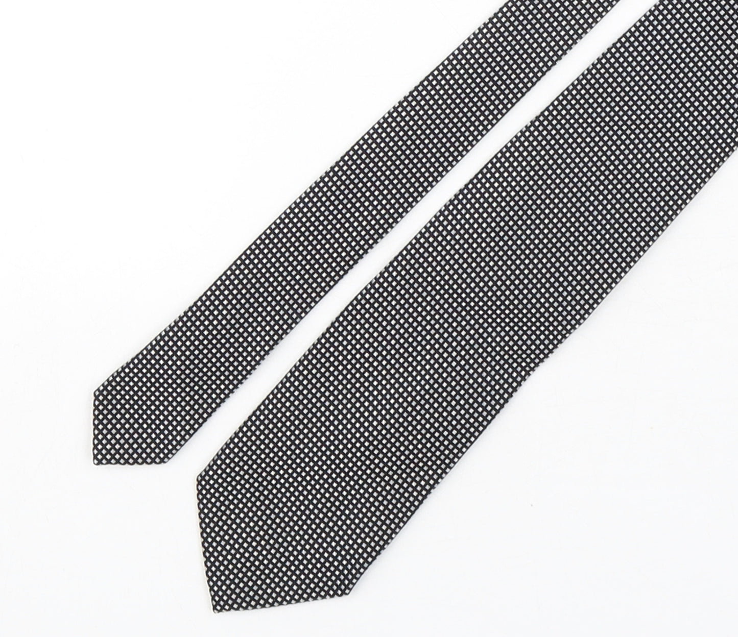 Simon Carter Mens Multicoloured Plaids & Checks Silk Pointed Tie One Size