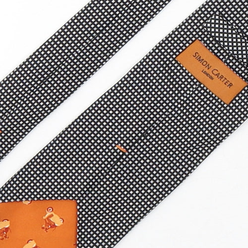 Simon Carter Mens Multicoloured Plaids & Checks Silk Pointed Tie One Size