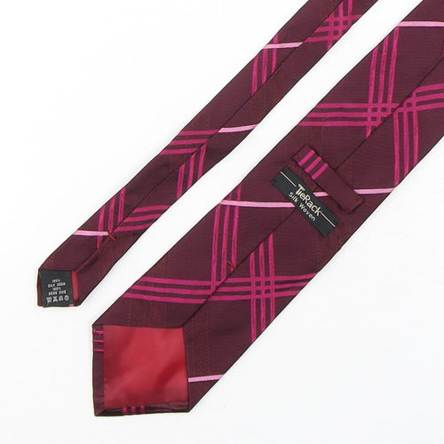 Tie Rack Mens Purple Plaids & Checks Silk Pointed Tie One Size