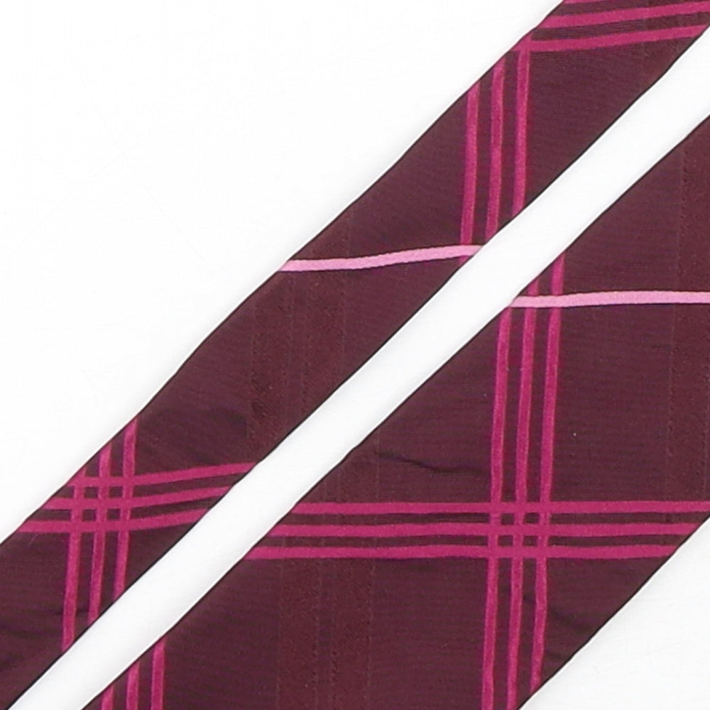 Tie Rack Mens Purple Plaids & Checks Silk Pointed Tie One Size