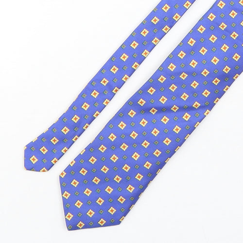 Preworn Mens Multicoloured Geometric Silk Pointed Tie One Size