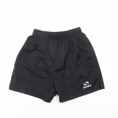 Sondico Boys Black  Polyester Sweat Shorts Size 7-8 Years  Regular Drawstring