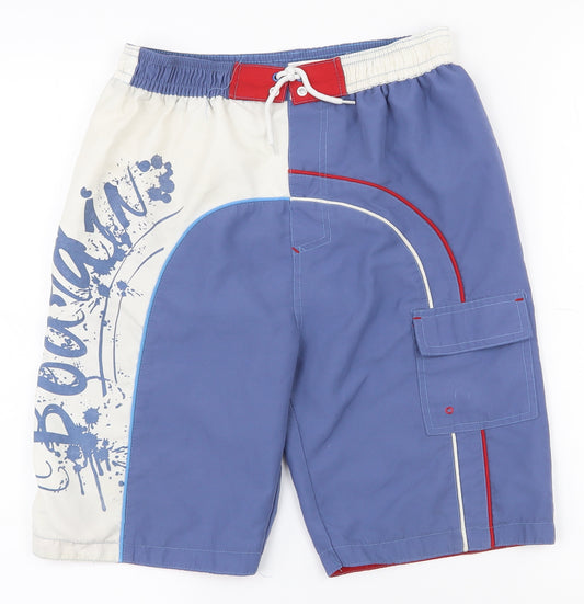 Preworn Boys Blue  100% Polyester  Shorts Size 9-10 Years  Regular Drawstring - Athletic style