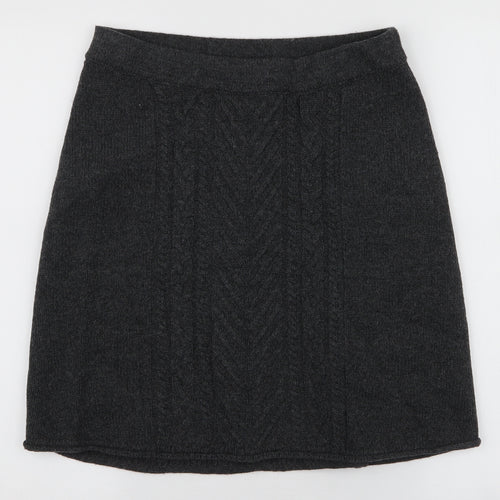 Hatley Womens Grey  Acrylic A-Line Skirt Size S