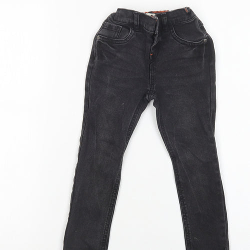 F&F Girls Black  Cotton Skinny Jeans Size 2-3 Years  Regular Snap
