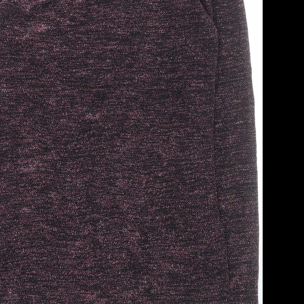 Amaryllis Womens Pink  Nylon Basic T-Shirt Size S High Neck