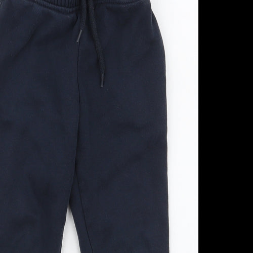 Dunnes Stores Boys Blue  Cotton Jogger Trousers Size 4 Years  Slim Drawstring