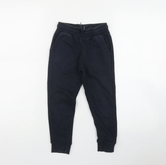 Dunnes Stores Boys Blue  Cotton Jogger Trousers Size 5 Years  Regular