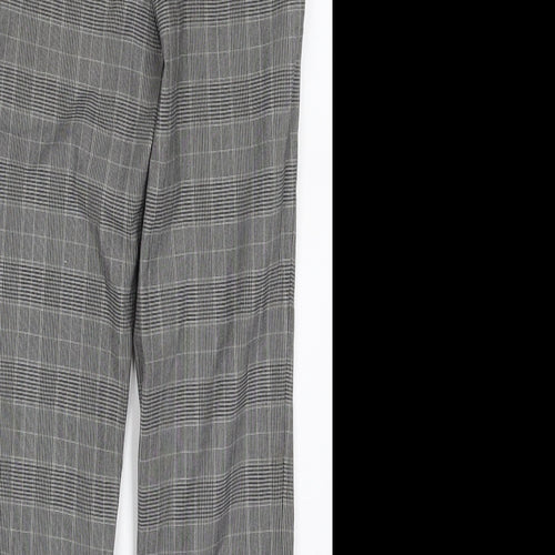 NEXT Boys Grey Plaid Polyester Dress Pants Trousers Size 9 Years  Regular Zip