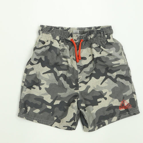 George Boys Green Camouflage Polyester Bermuda Shorts Size 7-8 Years  Regular Tie