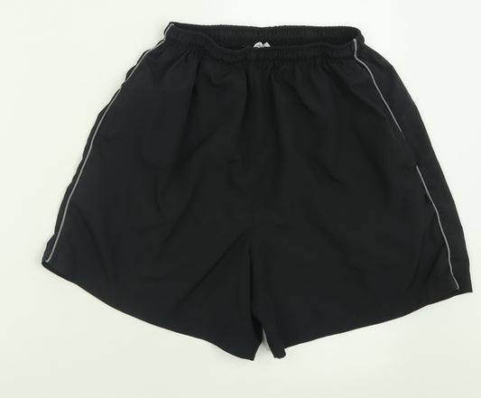 kea Mens Black  Polyamide Sweat Shorts Size L L6 in Regular Tie
