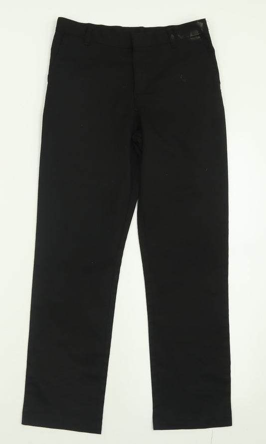 George Boys Black  Polyester Capri Trousers Size 10-11 Years  Regular Hook & Eye - School Wear