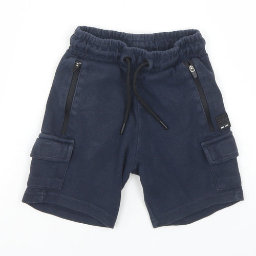 Goerge Boys Blue  Cotton Sweat Shorts Size 4-5 Years  Regular Drawstring