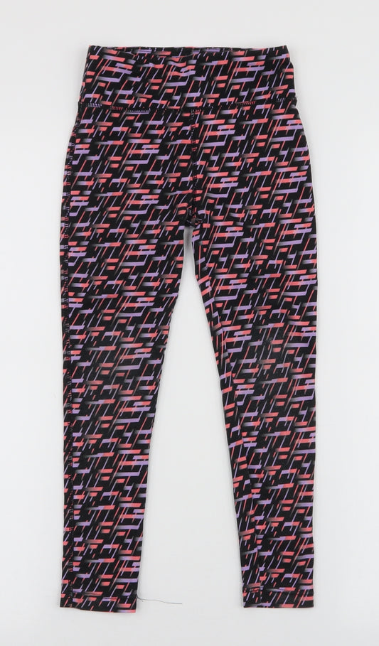 Dunnes Stores Girls Multicoloured Geometric Polyester Jogger Trousers Size 5-6 Years  Slim Pullover