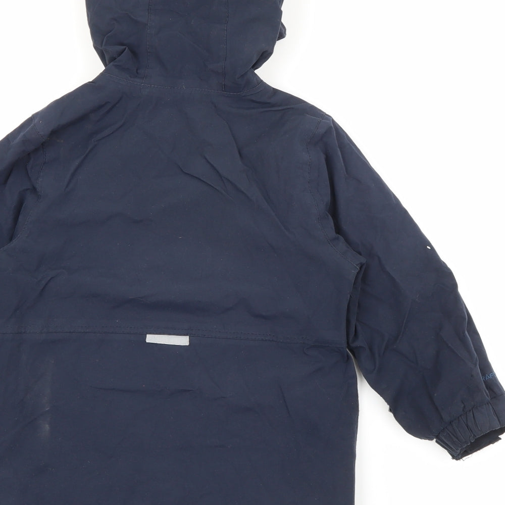 Regatta Girls Blue   Rain Coat Coat Size 3-4 Years  Zip
